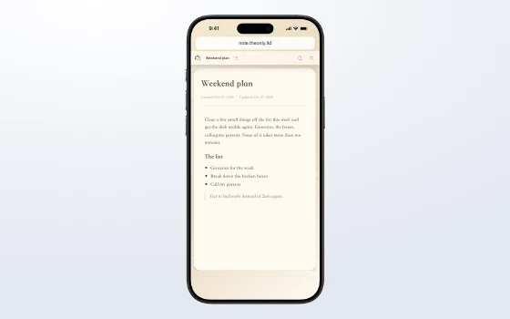 A read-only share link open in an iPhone browser, typeset the way the author sees it.